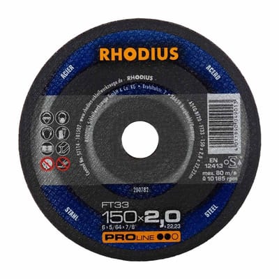 Rhodius - Doorslijpschijf voor metaal - Pro - 150 x 2,0 x 22,23 mm - FT33