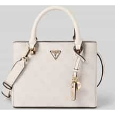 GUESS handtas schoudertas Noelle II Multi Compartment Satchel Bone Logo crème