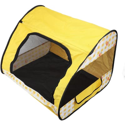 Parc à chat Enclos Spacieux Polyvalent Portable Pliable Tente Parc à chien pour animal de compagnie pour Maison Intérieur Extérieur Petit 70 X 55 X S 8.9 X 1.5in yellow