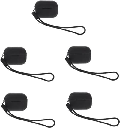 Oortelefoonhoes Set - Oordopjes Beschermer - Veilig Opbergen - Compact Lichtgewicht - 5 Stuks - Zwart