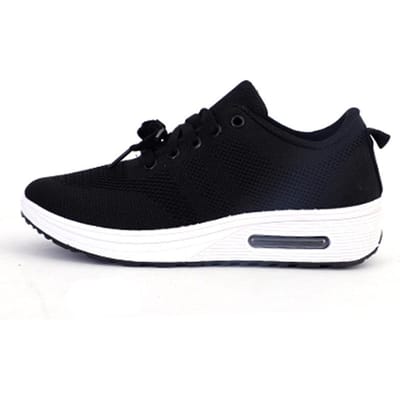 Lente Casual Schoenen Koreaanse Versie Dikke Zool Vliegend Weefsel Luchtkussen Schoenen Mode Veelzijdig Dansschoenen Lage Top Veters Schudden 40