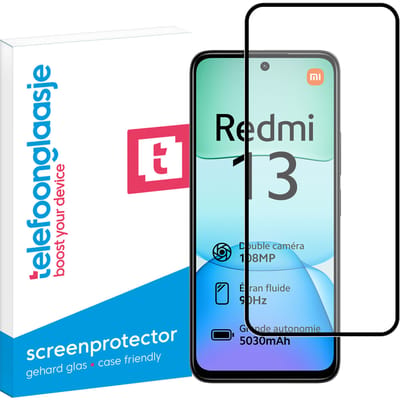Xiaomi Redmi 13 4G screenprotector Edge to Edge