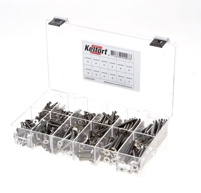 Kelfort Assortimentsdoos metaalschroef RVS A2 platkop DIN 965