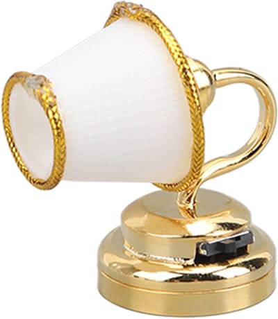 Miniatuur Poppenhuis Wandlamp van Metaal, Warme Mini LED Lamp voor Poppenhuis Decoratie 1/12, Sfeervolle Verlichting, Interieur Accessoire, Speelgoed Decor