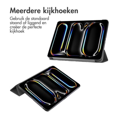 imoshion Tablet Hoes - Geschikt voor Apple iPad Pro 11 (2025) M5 / Pro 11 (2024) M4 - Trifold Bookcase - Zwart