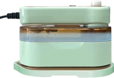 Handstomer Kleding - Stoomstrijkijzer Draagbaar - Snel Kreukels Verwijderen - 180° Draaibare Handgreep - 150 ml Tank - Groen