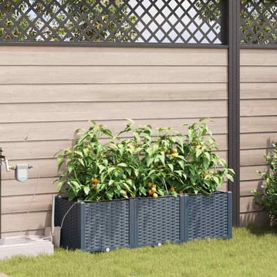 vidaXL - Plantenbak - 3 - st - Lichtgrijs - 120 - x - 40 - x - 37,5 - cm - PP