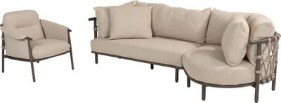 Ezra organische chaise longue loungeset 3 delig terre 4 Seasons Outdoor