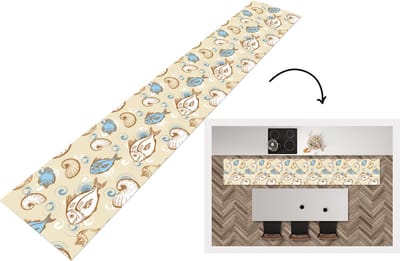 Keukenloper - Loper keuken - Vis - Schelpen - Pastel - Design - Vintage - 300x50 cm - Keukenloper vinyl