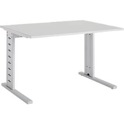 Schäfer Shop  Select Bureautafel Moxxo IQ, rechthoek, C-poot, B 1200 x D 800 x H 735 mm, lichtgrijs