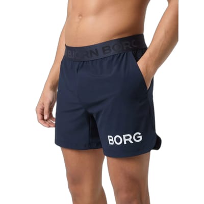 Björn Borg 6'' Korte Sportbroek Heren Korte broek mannen - Donkerblauw - Gerecycled Polyester - Maat S