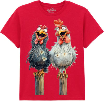 KIDS Gekke Kippen Friendly Chickens The Coloured House KIDS T-shirt L