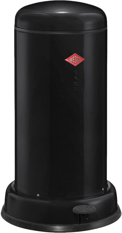 WESCO Baseboy Prullenbak met Soft Close | 20 Liter | Metaal - Zwart | Pedaalemmer