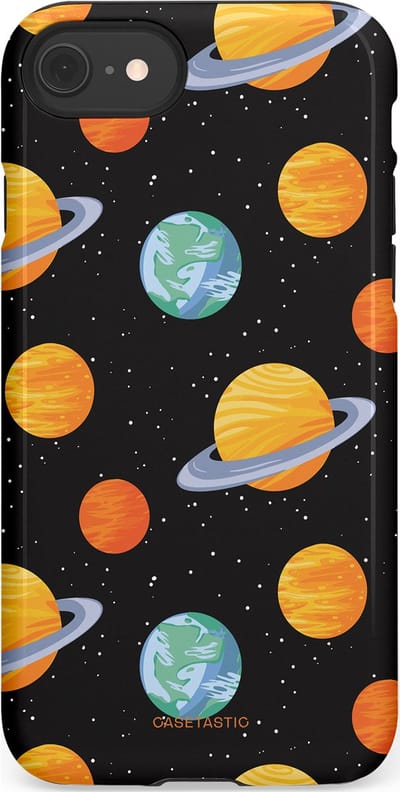 Casetastic Hoesje Geschikt voor Apple iPhone 7/8/SE - Stijlvolle Beschermende Duo-layer Case - Universum reis