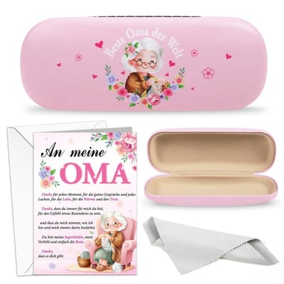 Dailygoods- Brillenkoker Cadeau voor Oma - Brillenkoker Dames - Brillenkoker Hard Case - Verjaardag - Kerstmis - One Size - Brillenetui