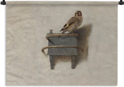 Wandkleed - Wanddoek - Het Puttertje - Schilderij - Fabricius - Oude Meester - 120x90 cm - Wandtapijt