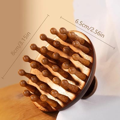 Multifunctionele Houttherapie Massagekam Hoofdhuid Hoofdmassager Natuurlijk Sandelhout Circulaire Tand Guasha Schrapen Lichaamsmassager white
