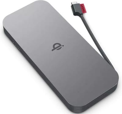 Lenovo GO Lithium-Polymeer (LiPo) 10000 mAh Draadloos opladen Grijs