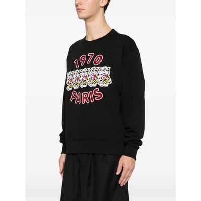 Kenzo felpa logo 1970 man zwart
