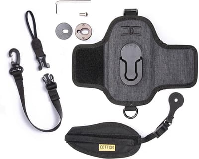 Camera Draagsysteem - Draagriem Camera - Actieve Fotografie - Veilige Bevestiging - 24.6 cm - Grijs