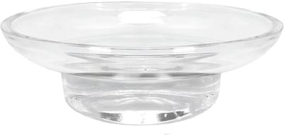 Zeepschaal Allegra - Wandaccessoire voor Badkamer - Helder Glas en Roestvrij Staal
