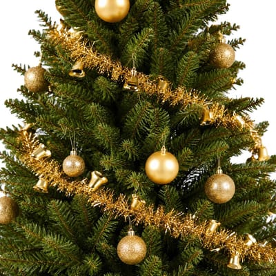 Arte R lametta kerstslingers - 3x - goud - folie - 200 x 12 cm