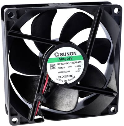 Sunon EE92251B3-000U-999 Axiaalventilator 12 V/DC 67.09 m³/h (l x b x h) 25 x 92 x 92 mm