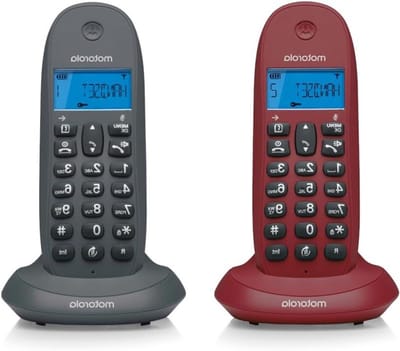 Draadloze Telefoon - DECT Telefoon Intercom - Thuiscommunicatie - ECO Mode - 2 Handsets - Grijs