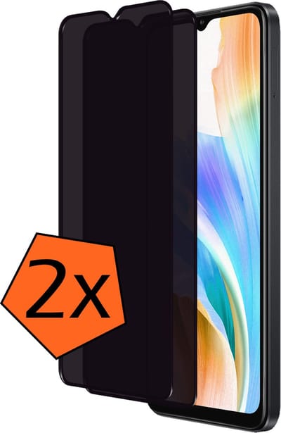 Screenprotector - 2 Stuks - Geschikt voor OPPO A38 - Privacy Filter - Gehard Glas - Beschermglas - Tempered Glass - Screen Protector