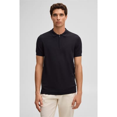 Polo met ritssluiting Vincent, marineblauw