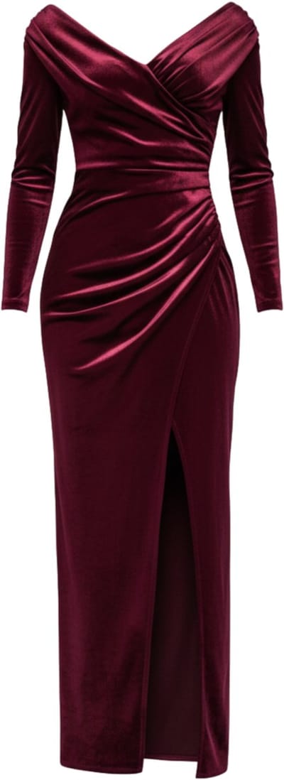 LARICA Jurk - Rits - Jurk Donkerrood L
