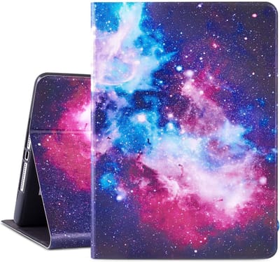 iPad hoes 2018 Galaxy Print - iPad hoes 2017 - iPad hoes 6e generatie trifold case- iPad 2018 hoes - iPad 2017 hoes -Hoes iPad 2018 book case smart cover - Ntech