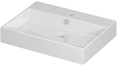 INK Unlimited Wastafel Porselein met 1 Kraangat - 600x450x110 mm - Glans Wit