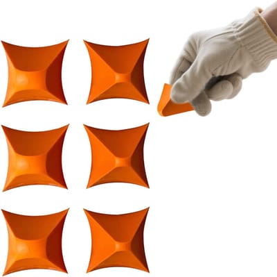 6 stuks - naad gereedschappen - herbruikbare - siliconen naad gereedschappen - siliconenkit gereedschap - kitaanbrenger - keuken- en badkamer voeggereedschap - oranje kleur - 4/6/10/16mm