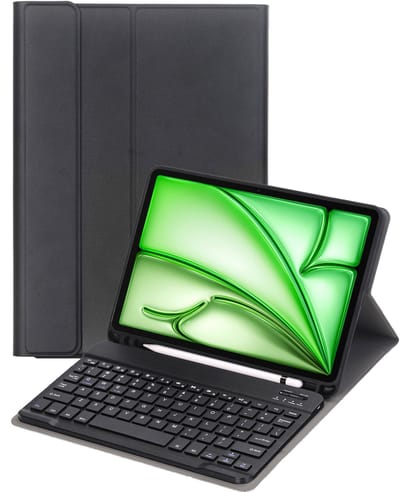 Hoes Geschikt voor Apple iPad Air 2025/2026 (M3/M4) - 11 inch - Toetsenbord Case - Keyboard Book Cover - Hoesje - Zwart