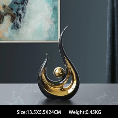 Nordic Abstract Keramisch Beeldje Licht Luxe Woonkamer Huisdecoratie Kantoor Sculptuur Decor Bureau Accessoires Ambachtelijk Cadeau