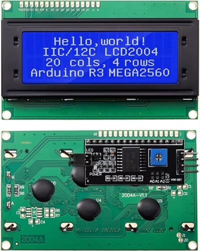 2004A LCD Blauw backlight met I2C voorgesoldeerd - geschikt voor Arduino