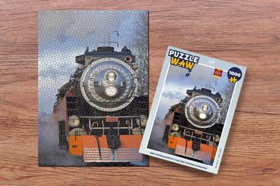 Puzzel Een vooraanzicht van een stoomlocomotief - Legpuzzel - Puzzel 1000 stukjes volwassenen