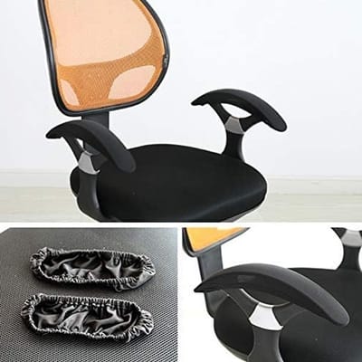 Verstelbare en Wasbare Armleuninghoezen voor Kantoorstoelen - Universele Bescherming en Comfort voor Armsteunen (Zwart)
