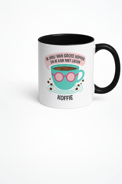 Koffie Mok - Ik hou van grote koppen en ik kan niet liegen