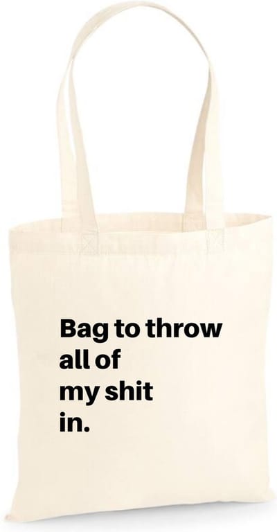 Linnen tas Bag to throw all of my shit in, Naturel, One Size