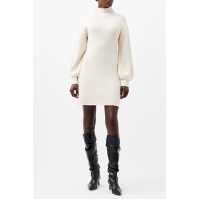 French Connection Myla Babysoft Soft Short Dress Classic Cream Taglia: XL | Abiti Mini Outlet | Donna | Bianco
