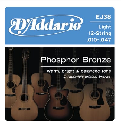D'Addario EJ38 Akoestische Gitaarsnaren 12-Snarig (10-47)