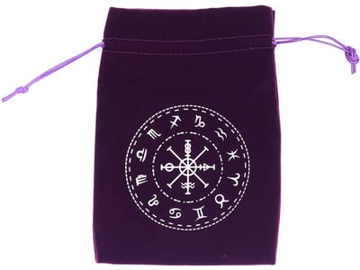 Dailygoods- Opbergtas Dikke Fluwelen Trekkoord - Tarotkaarten - Sieraden - Kristallen - Beschermend - 13x18cm - Kaartenzak