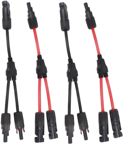 Zonne-Aansluitkabel Set: 2 Paar Y-Adapter voor Parallelle PV Panel Verbinding
