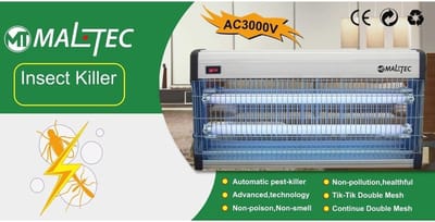 Insectenverdelger - Krachtige Insectenlamp voor Muggen en Vliegen - Efficiënte Insectenbescherming voor Binnenruimtes tot 250 m² - Ecologisch en Veilig