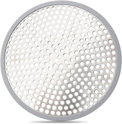 JGS Premium - Gootsteen Filter Haar Catcher Rvs Cover voor Douche Wastafel Kanaal - Badkamer Keuken - Roestvrij Staal Herbruikbaar - 1 Stuk