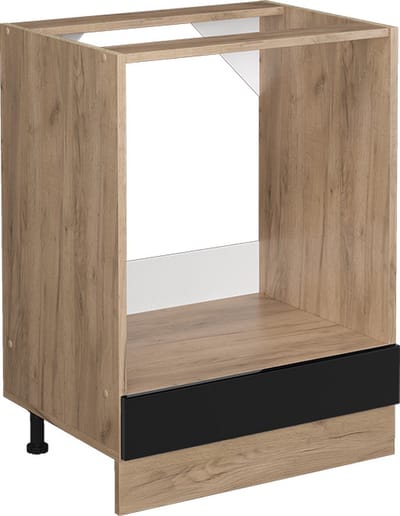 Vicco R-Line Ovenombouwkast – 60 cm zonder werkblad Zwart hoogglans