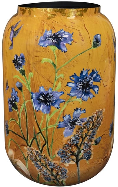 TS Collection Vaas Dreamy Hummingbird - goud - metaal/epoxy - D30 x H42 cm - bloemenvaas - Designed by Lammie