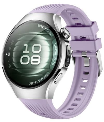 By Qubix - Siliconen bandje 'True Fit' - Paars - geschikt voor Huawei Watch 5 - 42mm